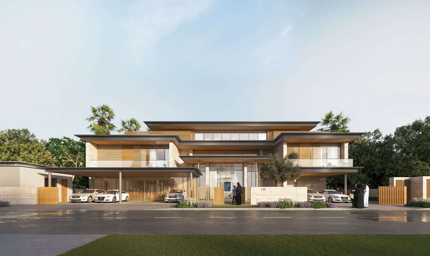 Reem Hills Villas exterior at Al Reem Island showcasing luxury waterfront villas and landscaped community views.